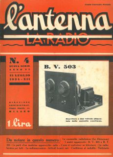 Rivista L'antenna - La radio